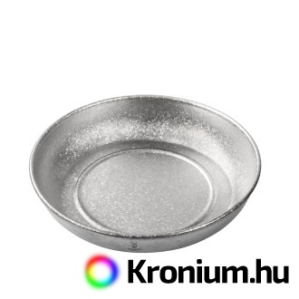 Titánból készült, kristályos felületű kempingtányér