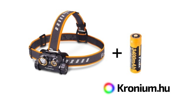 Fenix HM65R szett + 18650 3400 mAh