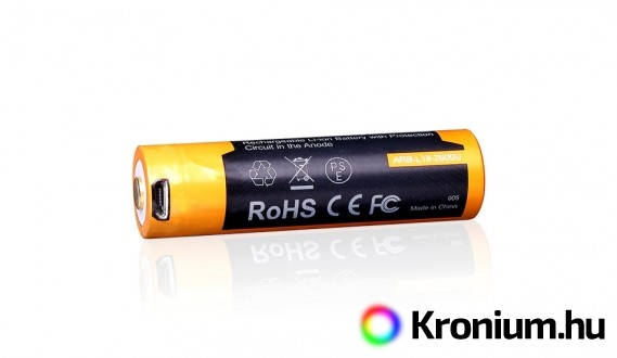 USB újratölthető elem Fenix 18650 2600 mAh (Li-ion)