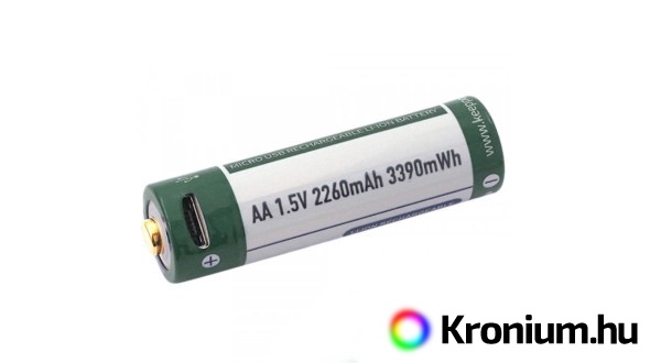 Újratölthető USB AA elem Keeppower 2260 mAh