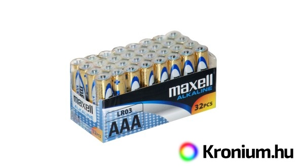 Maxell alkáli mikro ceruzaelemek 32db