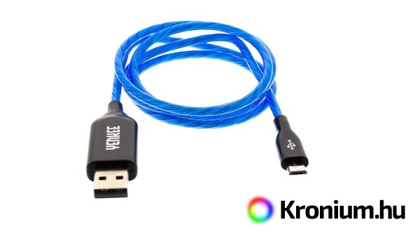 Mikro-USB kábel LED háttérvilágítással 100 cm
