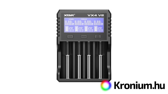 Négycsatornás USB töltő VX4 V2 (Li-ion, NiMH)