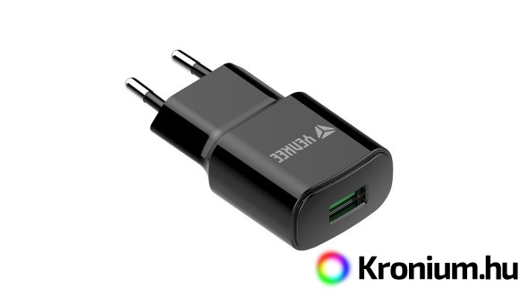 QC3.0 USB hálózati adapter (fekete)