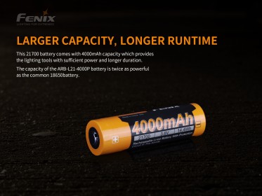 Nagyfeszültségű akkumulátor Fenix 21700 4000 mAh (Li-Ion)