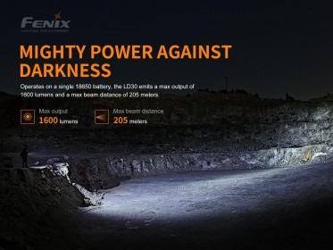 LED zseblámpa Fenix LD30 + USB akkumulátor 3400 mAh