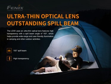 LED zseblámpa Fenix LD30 + USB akkumulátor 3400 mAh