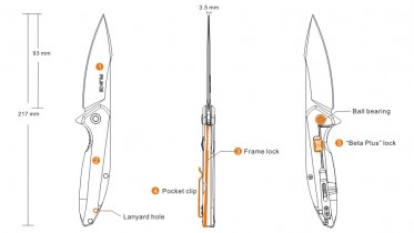 Ruike P128 kés