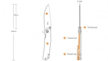 Ruike P801-SF kés