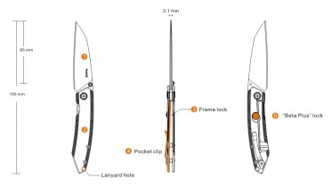 Ruike P831-SF kés