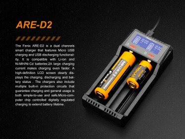 USB töltő Fenix ARE-D2 (Li-ion, NiMH)