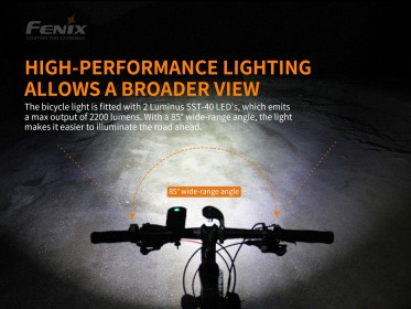 Kerékpár lámpa Fenix BC30 V2.0 + USB töltő készlet 3500 mAh