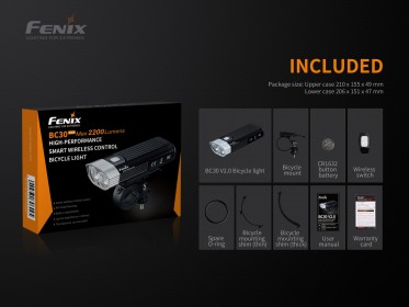 Kerékpár lámpa Fenix BC30 V2.0 + USB töltő készlet 3500 mAh