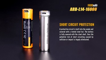 Újratölthető USB AA elem Fenix ARB-L14-1600U