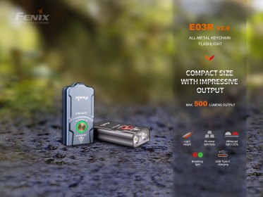 Fenix E03R V2.0 tölthető elemlámpa