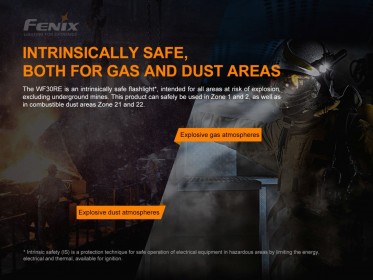 Újratölthető ATEX lámpa Fenix WF30RE