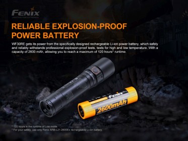 Újratölthető ATEX lámpa Fenix WF30RE