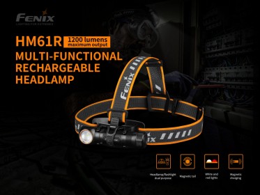 Tölthető fejlámpa Fenix HM61R Amber