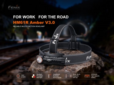 Fenix HM61R Amber V3.0 tölthető fejlámpa
