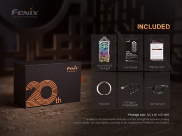 Fenix APEX 20 titán elemlámpa - kék