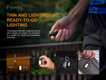 Fenix E-LITE tölthető mini zseblámpa
