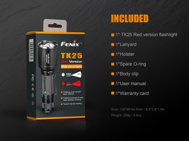 Taktikai zseblámpa Fenix TK25 Red