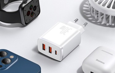 Baseus hálózati adapter USB-C + 2x USB-A (30W)