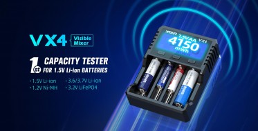 Négycsatornás USB töltő VX4 (Li-ion, NiMH)