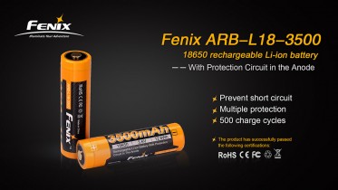 Fenix 18650 3500 mAh újratölthető akkumulátor (Li-Ion)