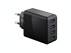 Négycsatornás hálózati USB adapter (összesen 6000 mA, 30W)