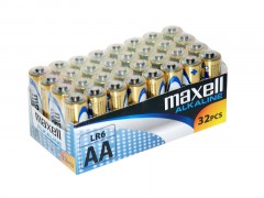 Maxell AA alkáli elemek 32db