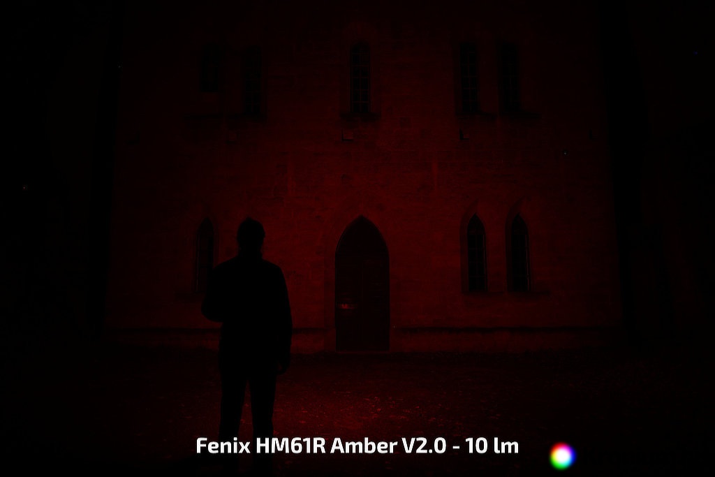 Fenix HM61R Amber V2.0 - piros 10 lumen