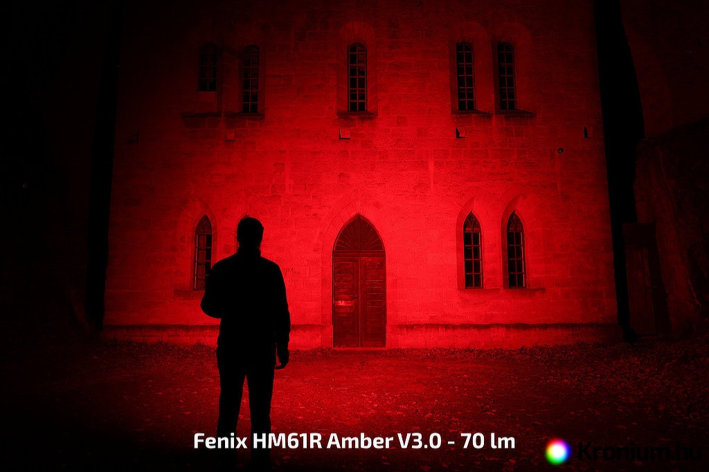 Fenix HM61R Amber V3.0 - piros 70 lumen